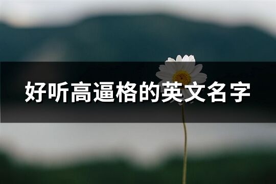 好听高逼格的英文名字(优选82个)