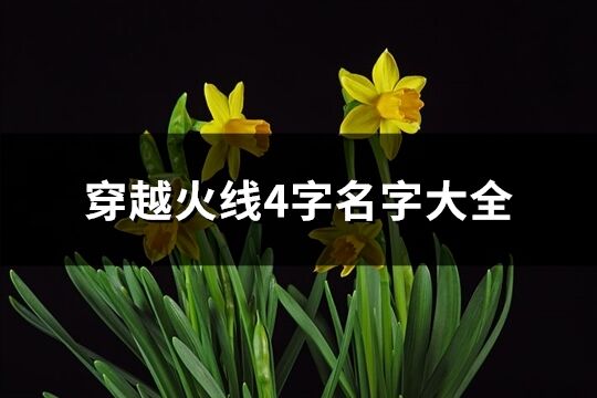 穿越火线4字名字大全(精选592个)