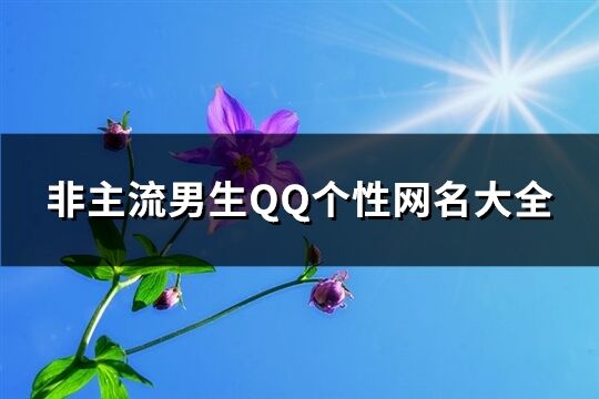 非主流男生QQ个性网名大全(共191个)