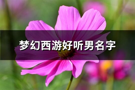 梦幻西游好听男名字(精选120个)