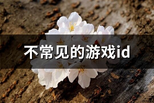 不常见的游戏id(共307个)