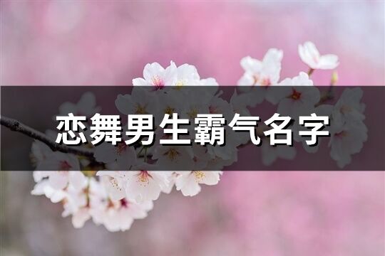 恋舞男生霸气名字(共231个)