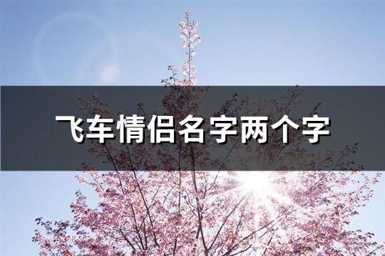 飞车情侣名字两个字(优选75个)