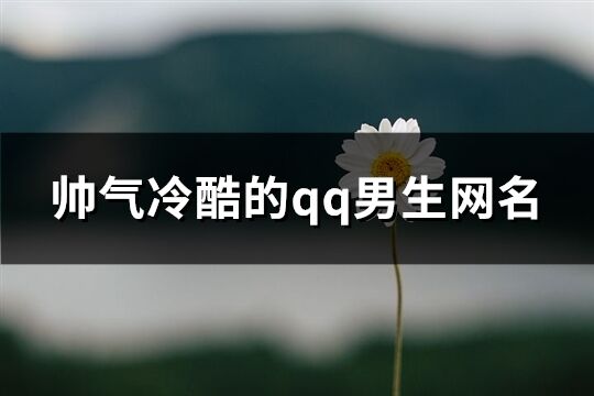 帅气冷酷的qq男生网名(精选385个)