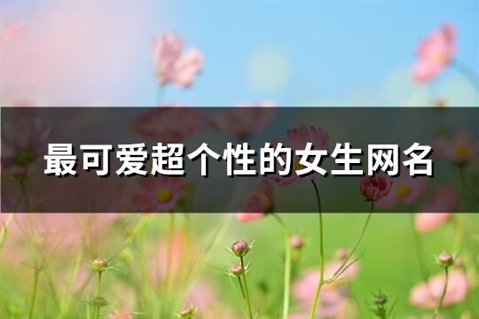 最可爱超个性的女生网名(共851个)