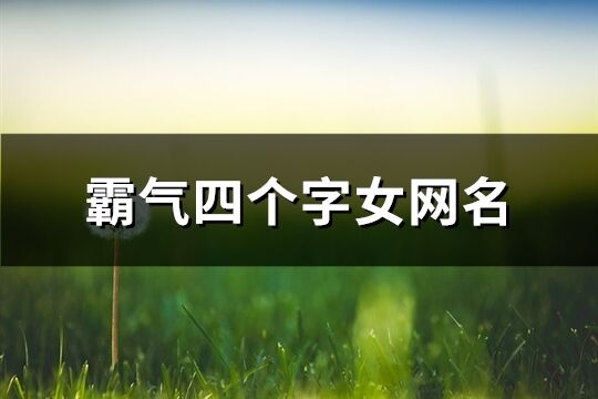 霸气四个字女网名(共534个)