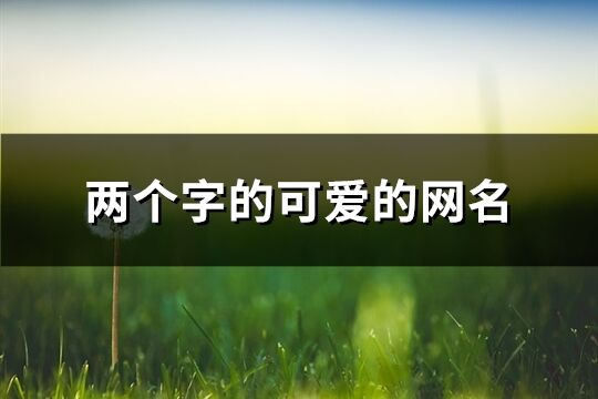 两个字的可爱的网名(精选1150个)