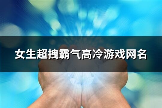 女生超拽霸气高冷游戏网名(共131个)