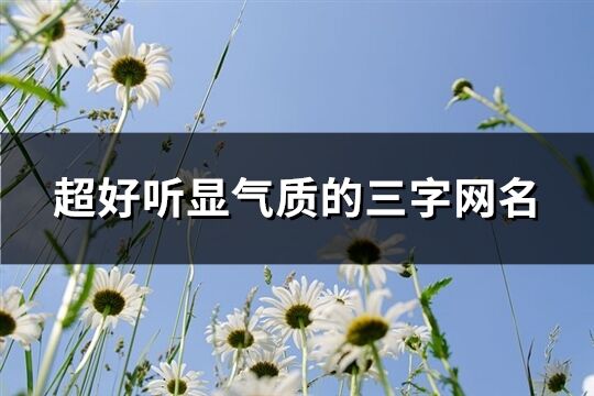 超好听显气质的三字网名(共68个)