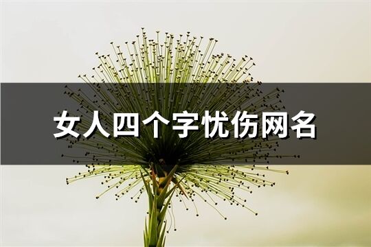 女人四个字忧伤网名(共1256个)