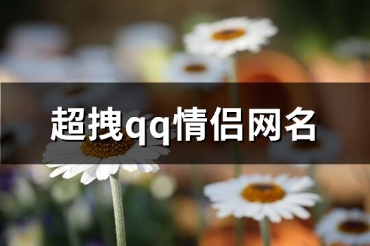 超拽qq情侣网名(精选162个)