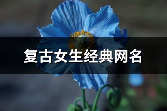 复古女生经典网名(共410个)