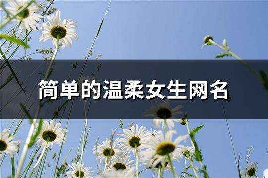 简单的温柔女生网名(精选729个)