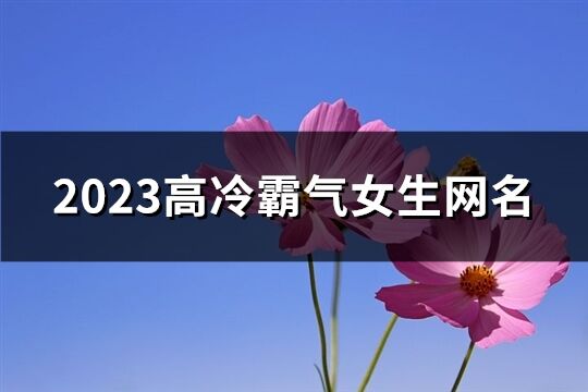 2023高冷霸气女生网名(共816个)