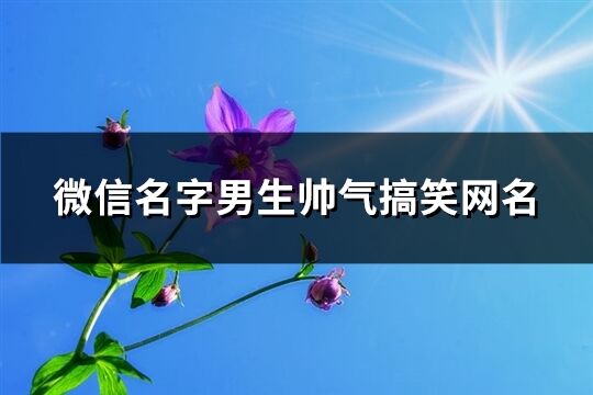 微信名字男生帅气搞笑网名(精选391个)