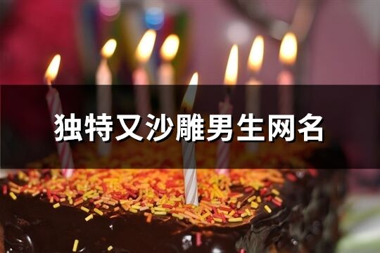 独特又沙雕男生网名(732个)