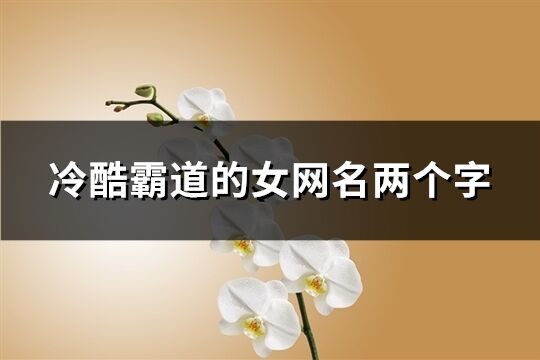 冷酷霸道的女网名两个字(共453个)