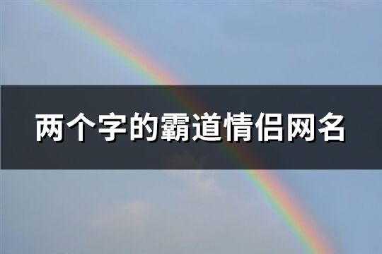 两个字的霸道情侣网名(306个)