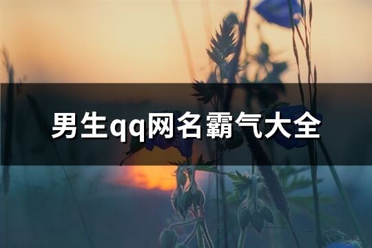 男生qq网名霸气大全(精选308个)