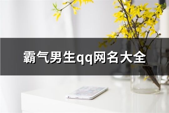 霸气男生qq网名大全(精选327个)