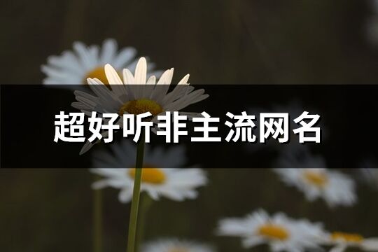 超好听非主流网名(精选163个)