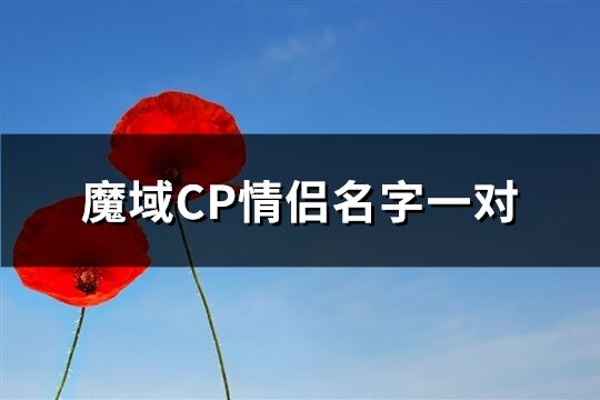 魔域CP情侣名字一对(共100个)