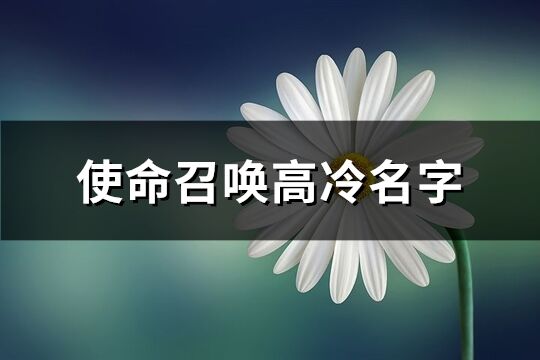 使命召唤高冷名字(优选320个)