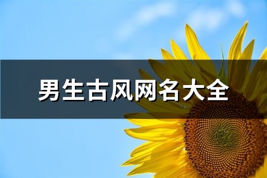 男生古风网名大全(优选613个)