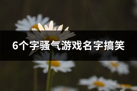 6个字骚气游戏名字搞笑(优选259个)