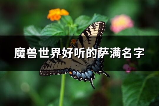 魔兽世界好听的萨满名字(精选307个)