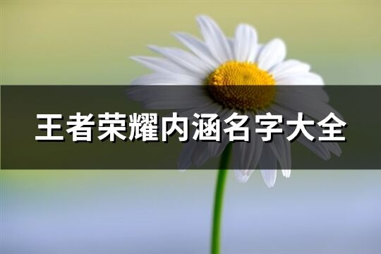 王者荣耀内涵名字大全(共106个)