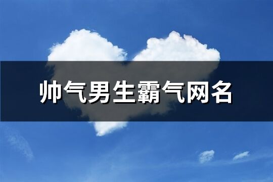 帅气男生霸气网名(精选988个)