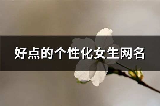 好点的个性化女生网名(1005个)