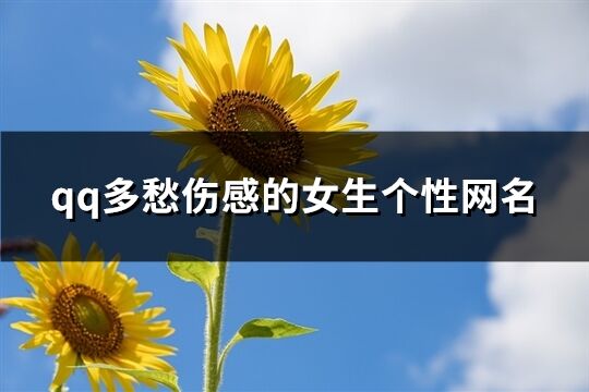 qq多愁伤感的女生个性网名(319个)