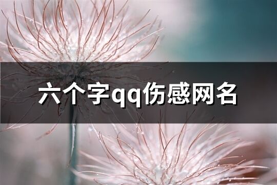 六个字qq伤感网名(911个)