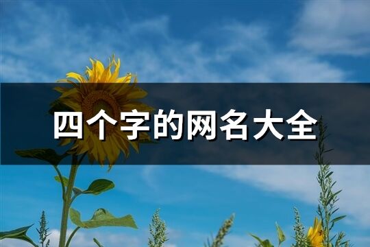 四个字的网名大全(共1121个)