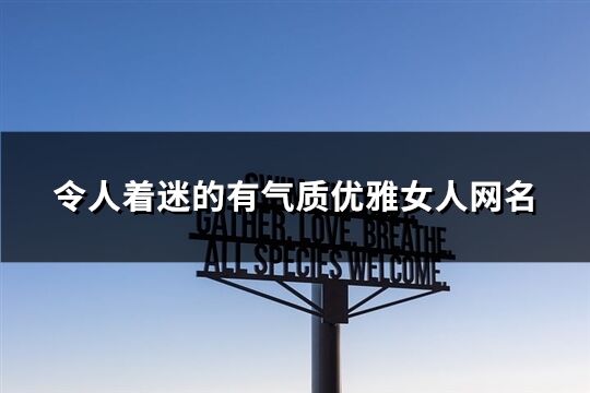 令人着迷的有气质优雅女人网名(共947个)