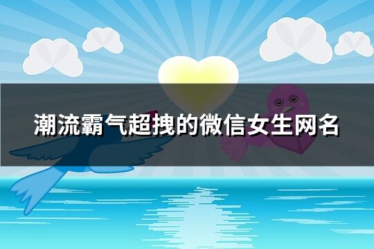 潮流霸气超拽的微信女生网名(共275个)