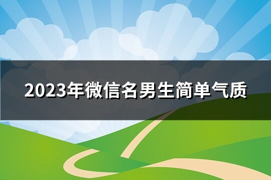 2023年微信名男生简单气质(精选291个)