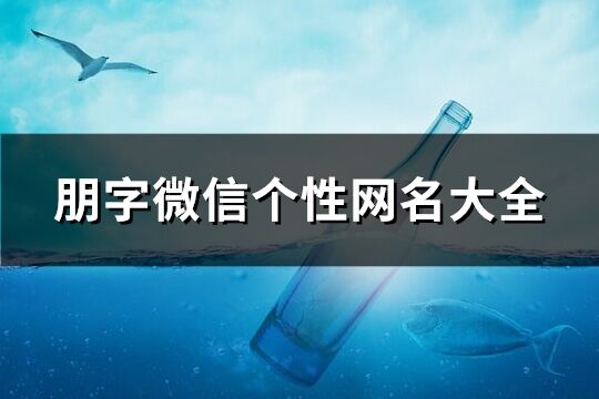 朋字微信个性网名大全(优选100个)