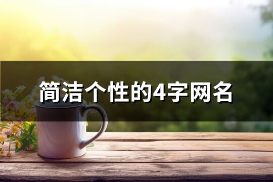 简洁个性的4字网名(共315个)