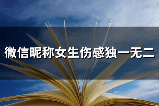 微信昵称女生伤感独一无二(共216个)