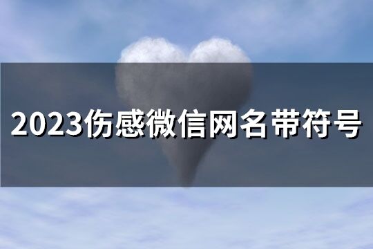 2023伤感微信网名带符号(优选121个)