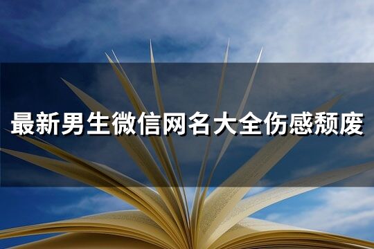 最新男生微信网名大全伤感颓废(共128个)