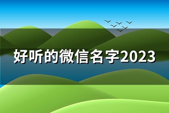 好听的微信名字2023(共297个)