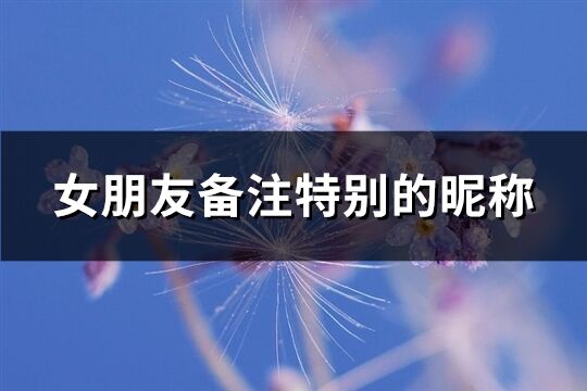 女朋友备注特别的昵称(优选294个)