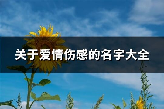 关于爱情伤感的名字大全(优选148个)