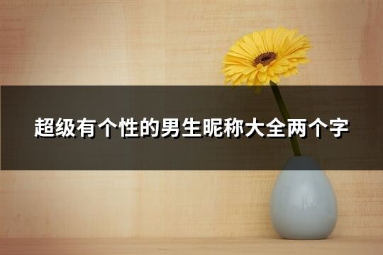 超级有个性的男生昵称大全两个字(优选1083个)