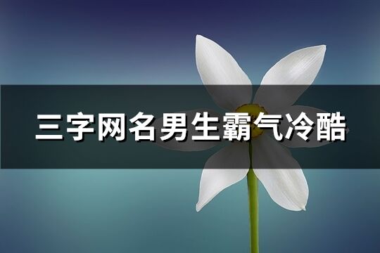 三字网名男生霸气冷酷(优选304个)