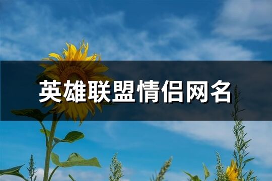 英雄联盟情侣网名(118个)